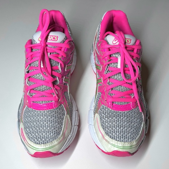 Asics Women’s Gel-Excite 2 Athletic Running Shoes White Pink Green Size- 8.5 - Picture 2 of 9
